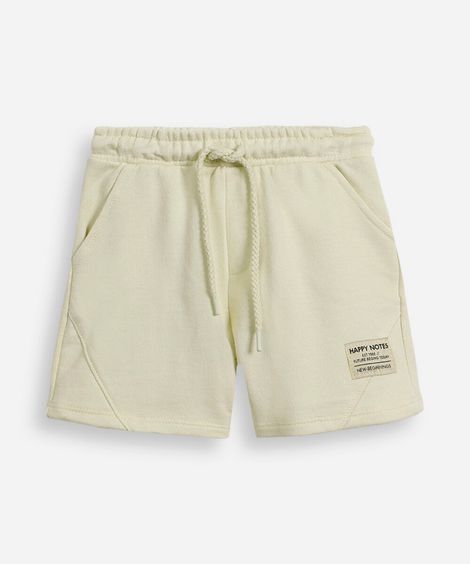 short infantil com recortes verde