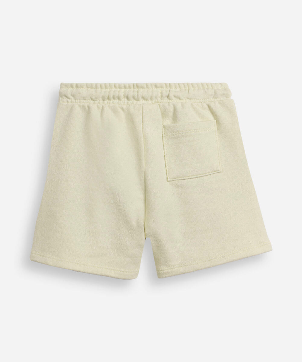 short infantil com recortes verde