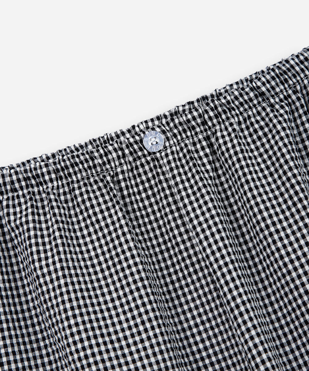 calça de pijama feminina com algodão avulsa xadrez preta