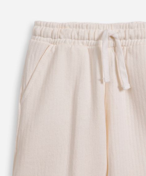 bermuda infantil em tricot off white
