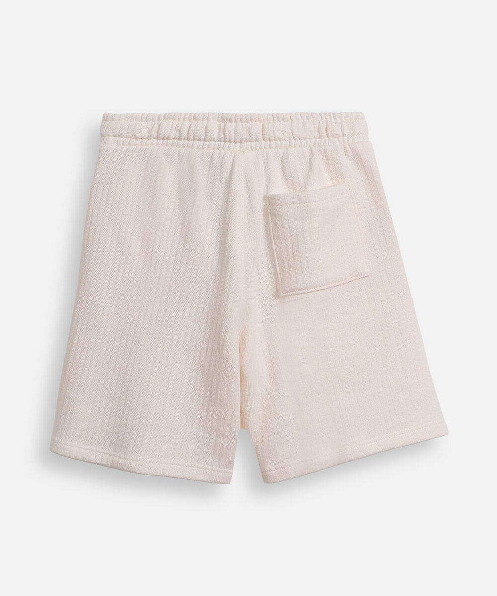 bermuda infantil em tricot off white