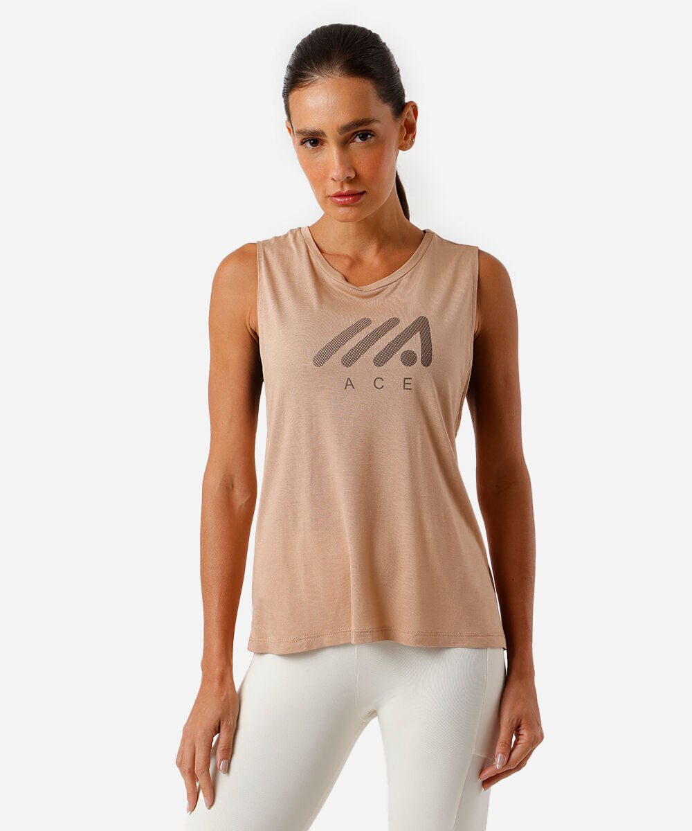 regata esportiva de viscose bege