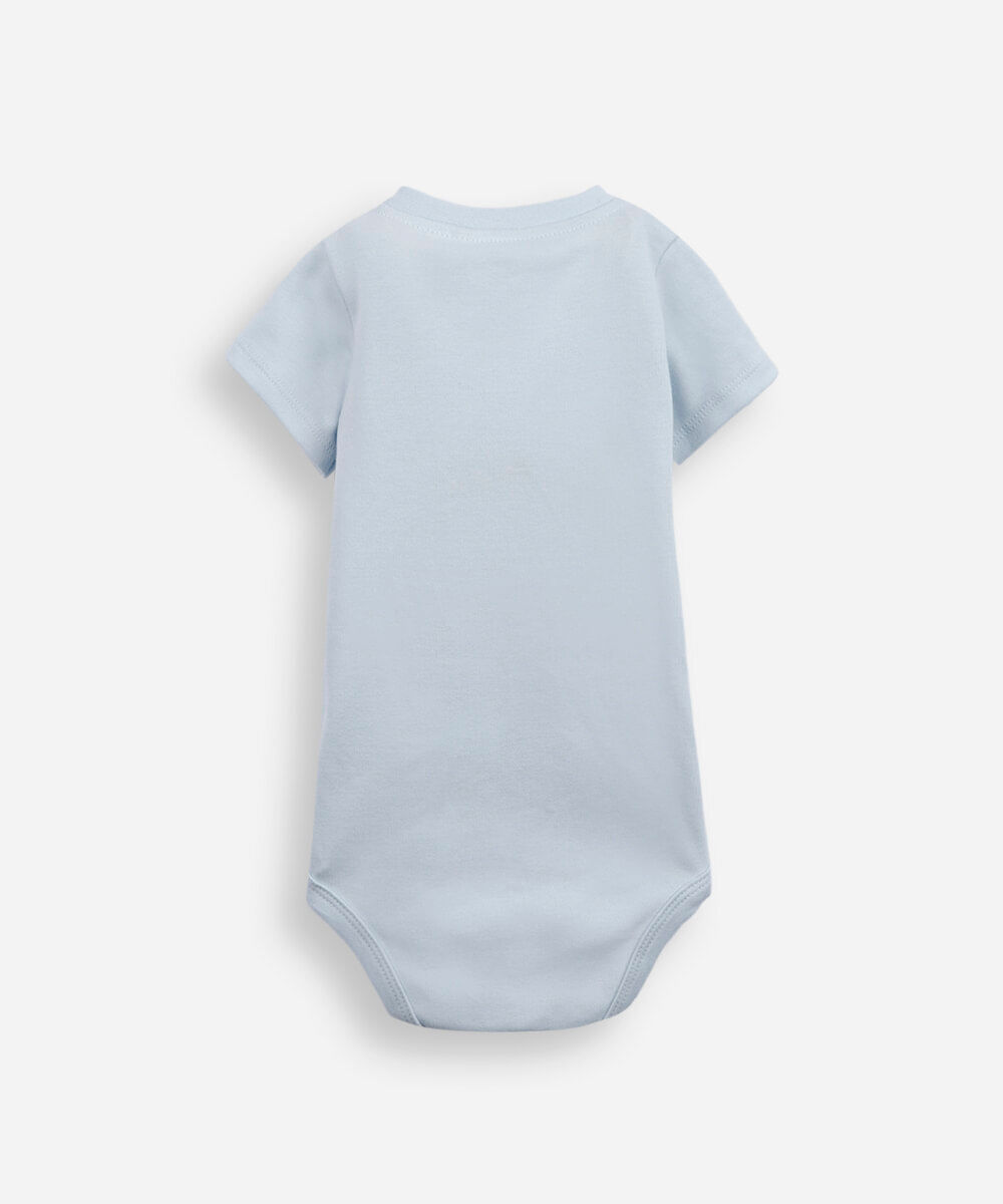 body baby de algodão bordado barquinho azul