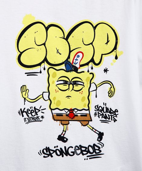 conjunto infantil bob esponja off white