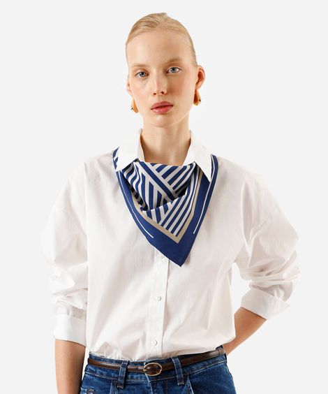 camisa oversized feminina de algodão off white