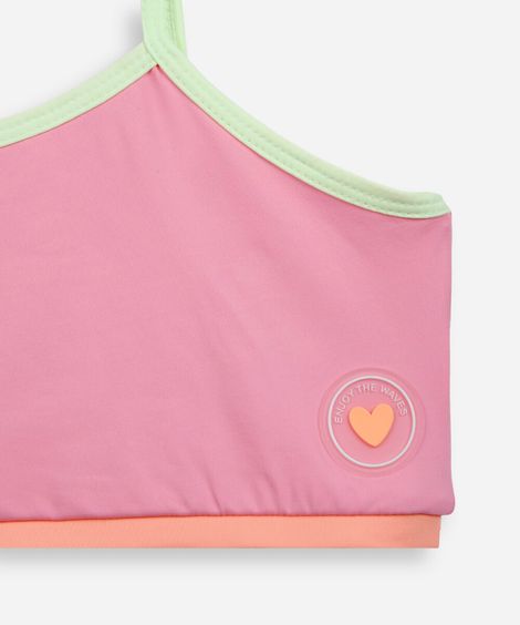 biquini infantil color block colorido