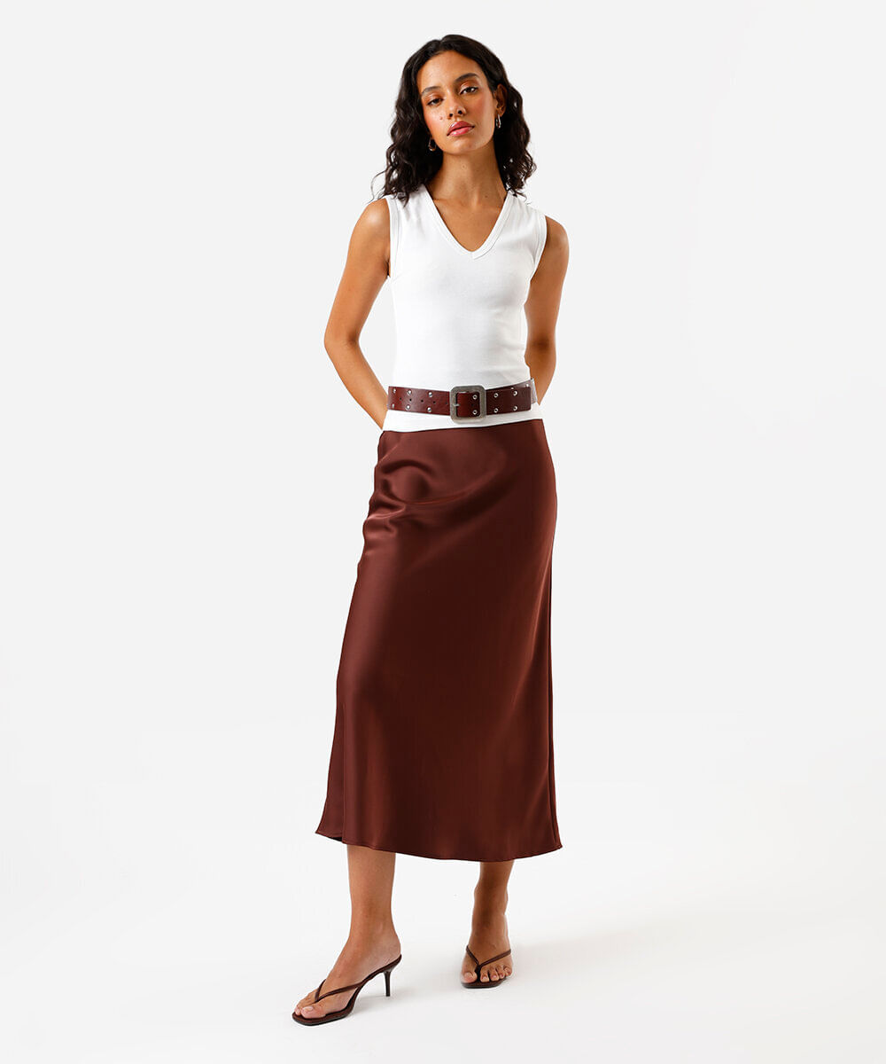 regata feminina cavada decote v off white
