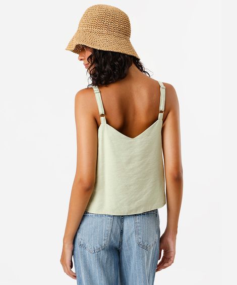 regata feminina de viscose decote v verde
