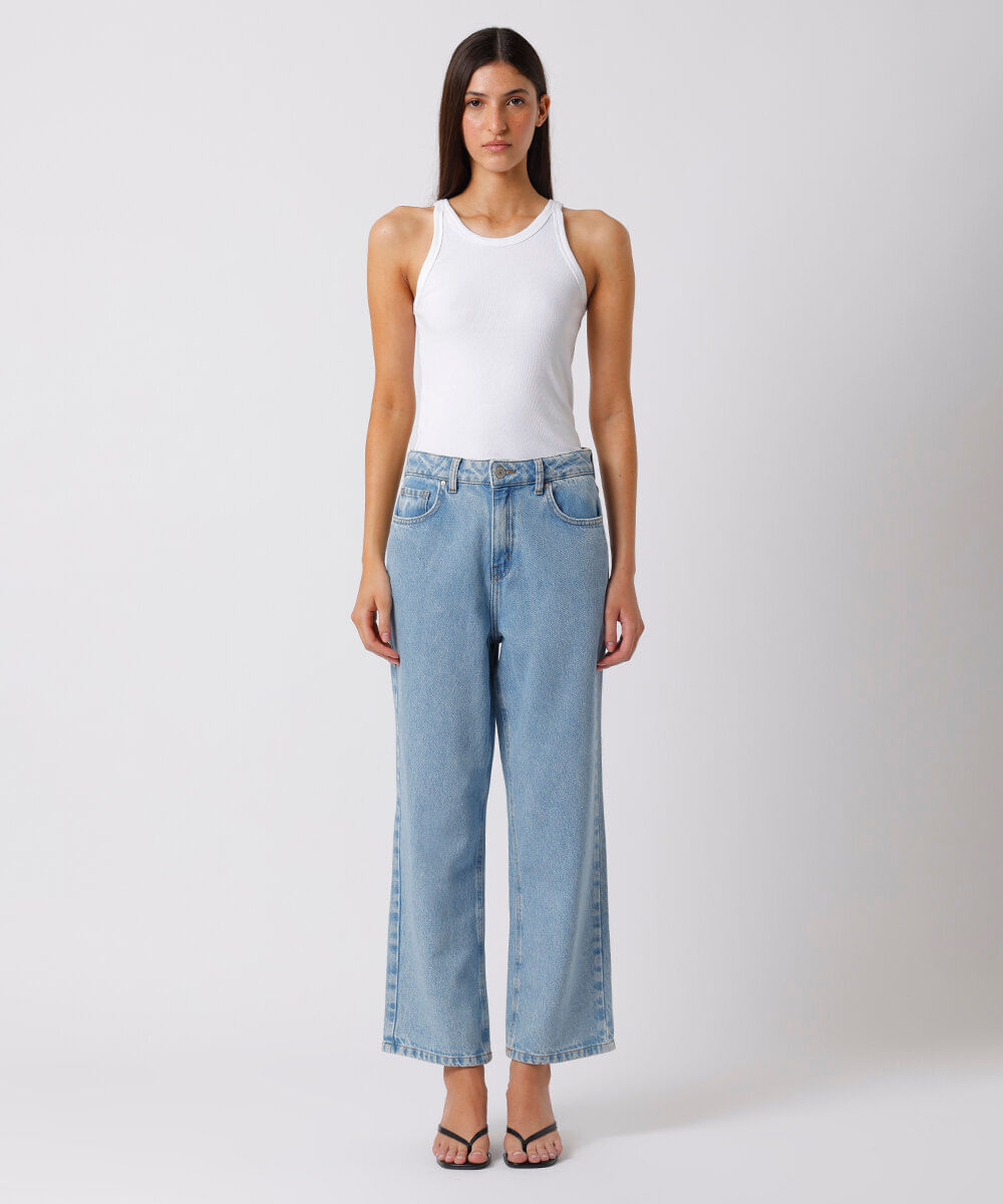 regata feminina de algodão peruano canelada mindset branca