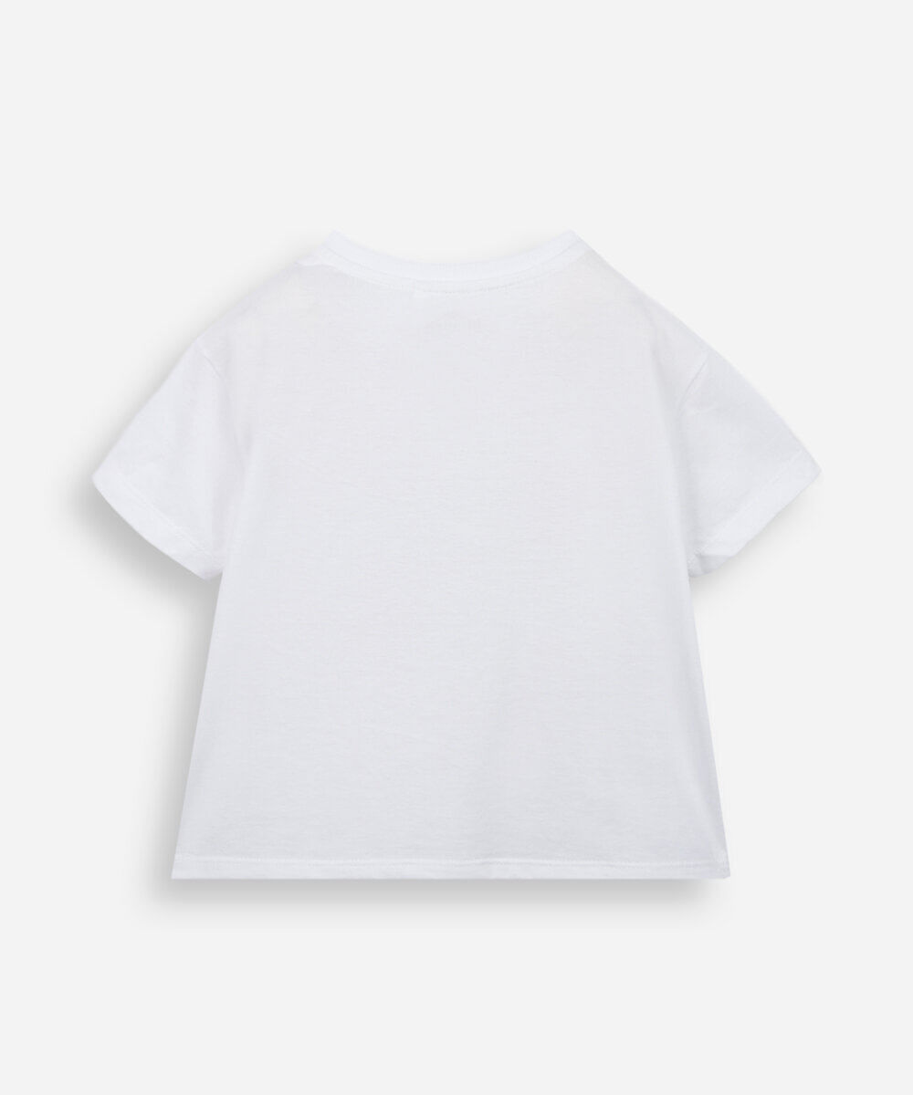 camiseta infantil manga curta wicked off white