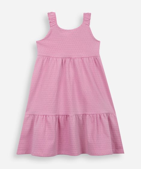 vestido infantil orabolas cavado rosa