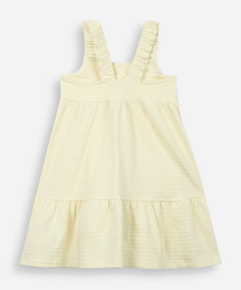 vestido infantil orabolas cavado amarelo