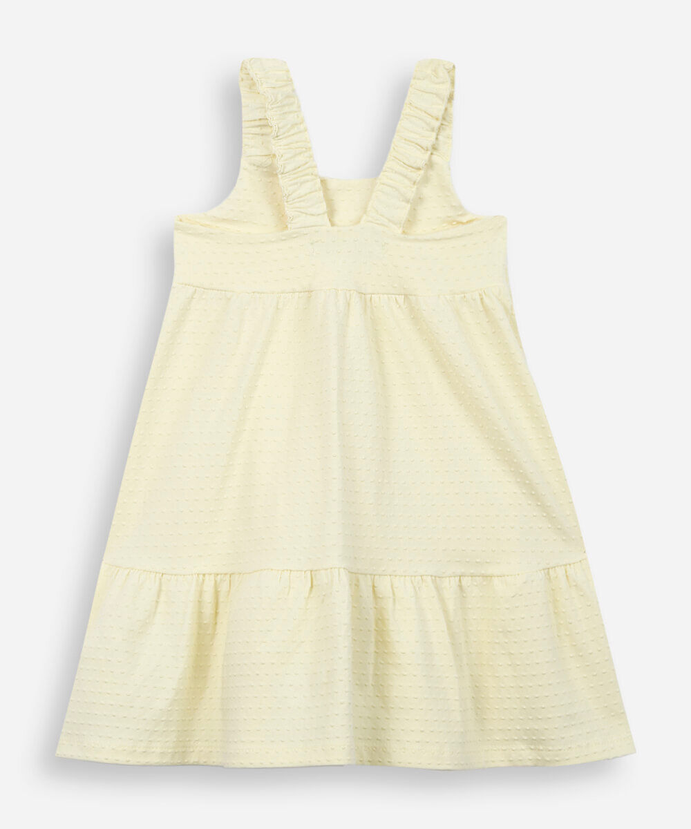 vestido infantil orabolas cavado amarelo