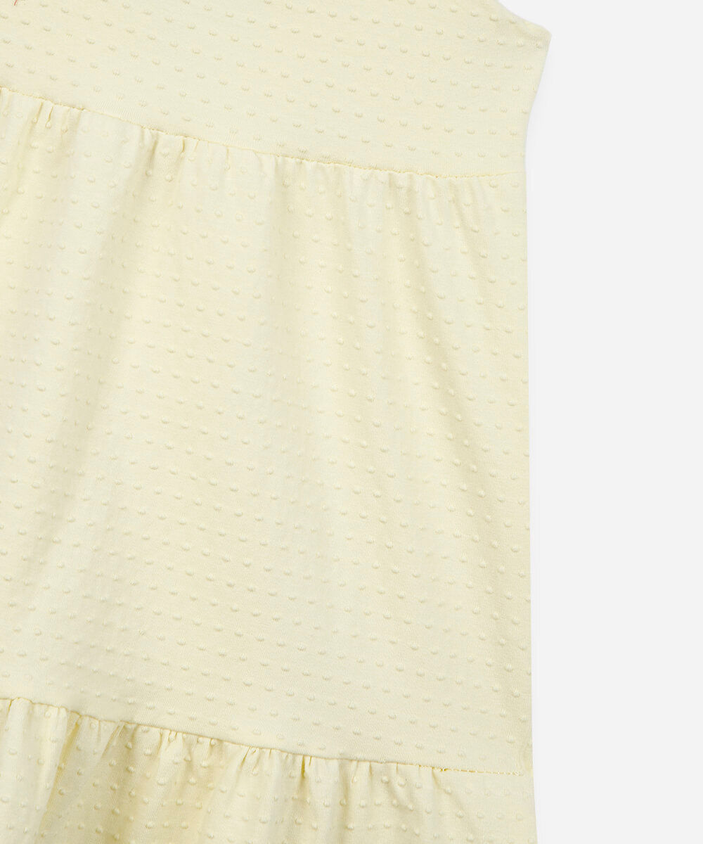 vestido infantil orabolas cavado amarelo