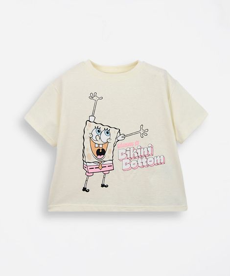 camiseta infantil bob esponja amarela