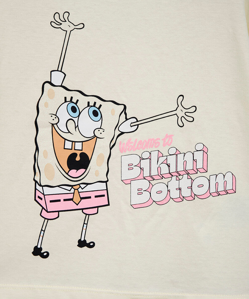 camiseta infantil bob esponja amarela