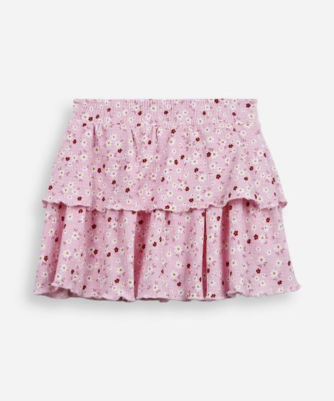 saia infantil camadas estampa liberty rosa