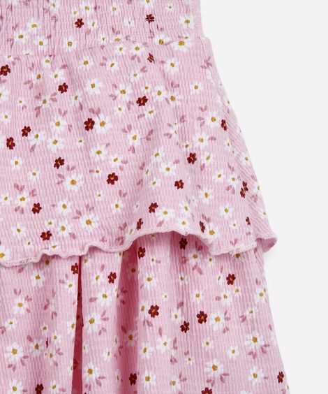 saia infantil camadas estampa liberty rosa