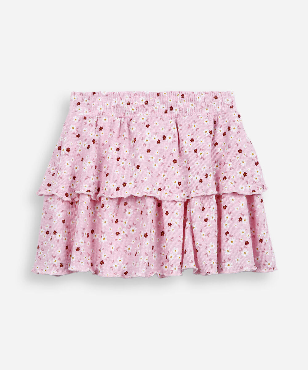 saia infantil camadas estampa liberty rosa