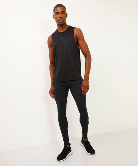 calça legging de poliamida esportiva preta