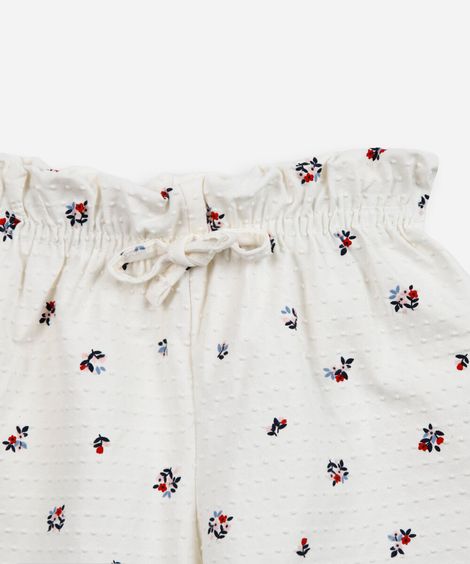 shorts infantil orabolas liberty off white