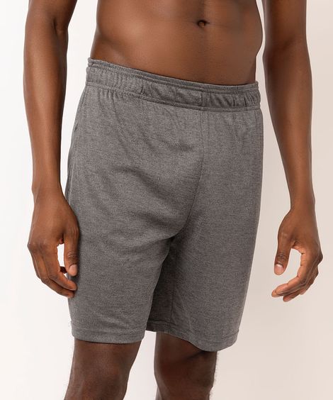 short masculino esportivo com bolso cinza
