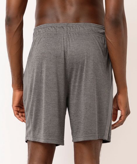 short masculino esportivo com bolso cinza