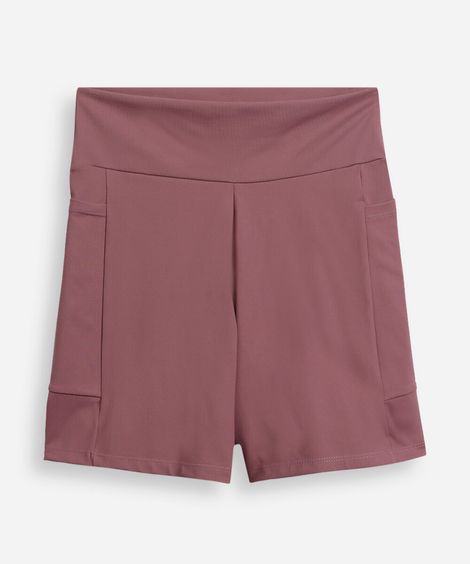 short juvenil esportivo ace com bolsos rosa