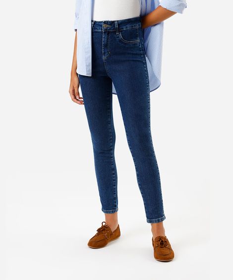 calça skinny feminina jeans sawary azul