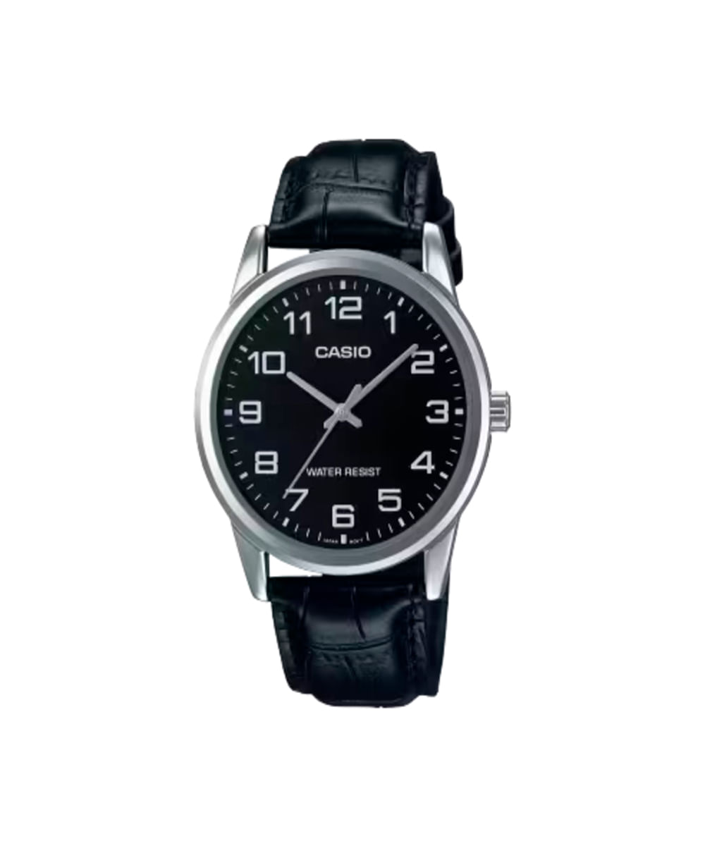 relógio masculino casio analógico mtp v001l 1budf prateado