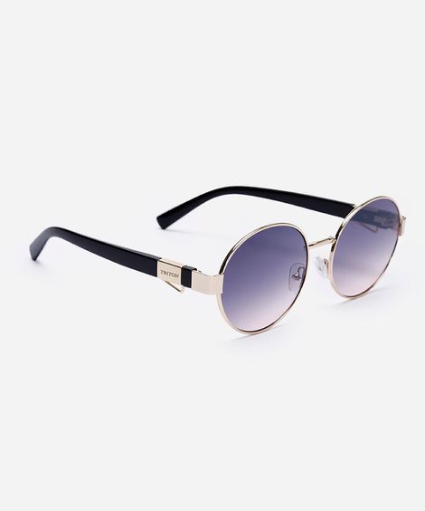 óculos de sol redondo triton feminino dourado