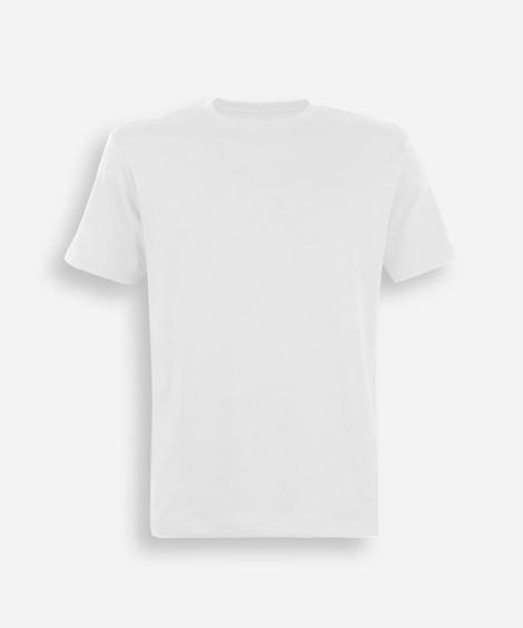 camiseta juvenil de algodão peruano interlock off white
