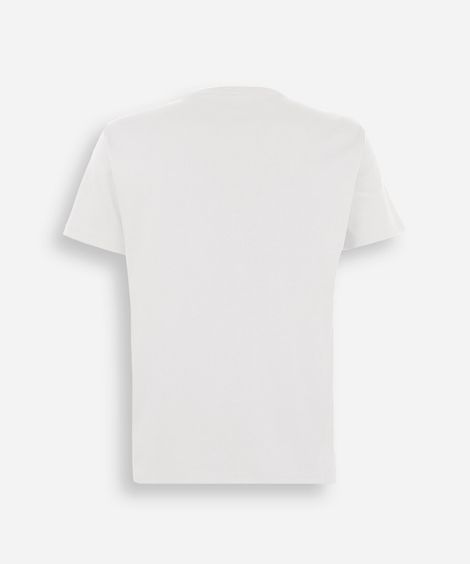 camiseta juvenil de algodão peruano interlock off white