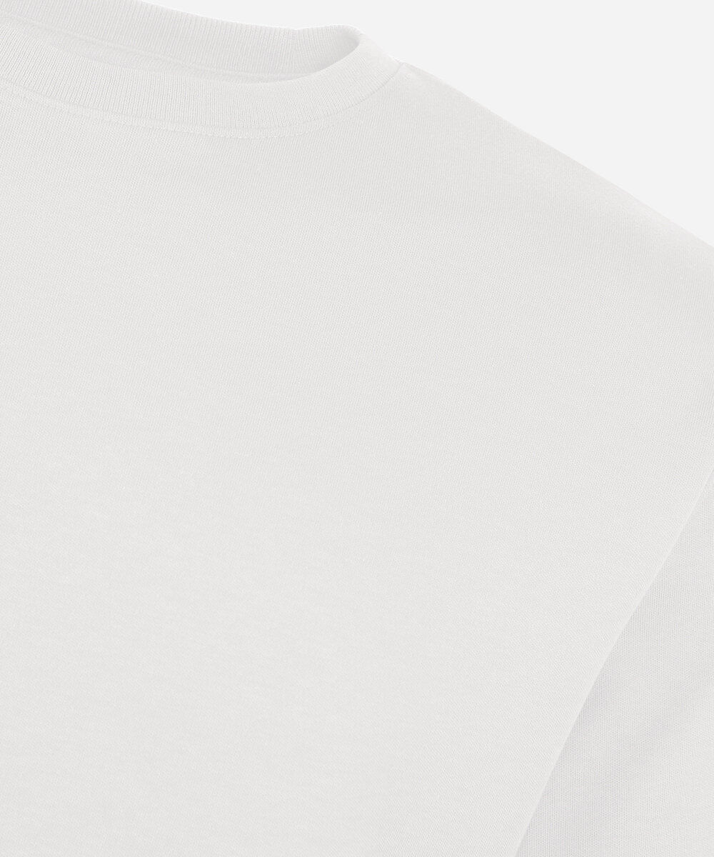 camiseta juvenil de algodão peruano interlock off white