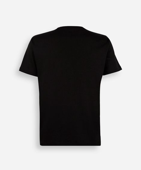 camiseta juvenil de algodão peruano interlock preta