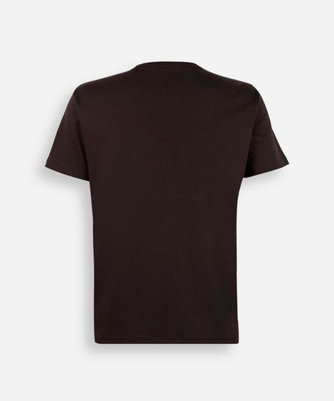 camiseta juvenil de algodão peruano interlock marrom