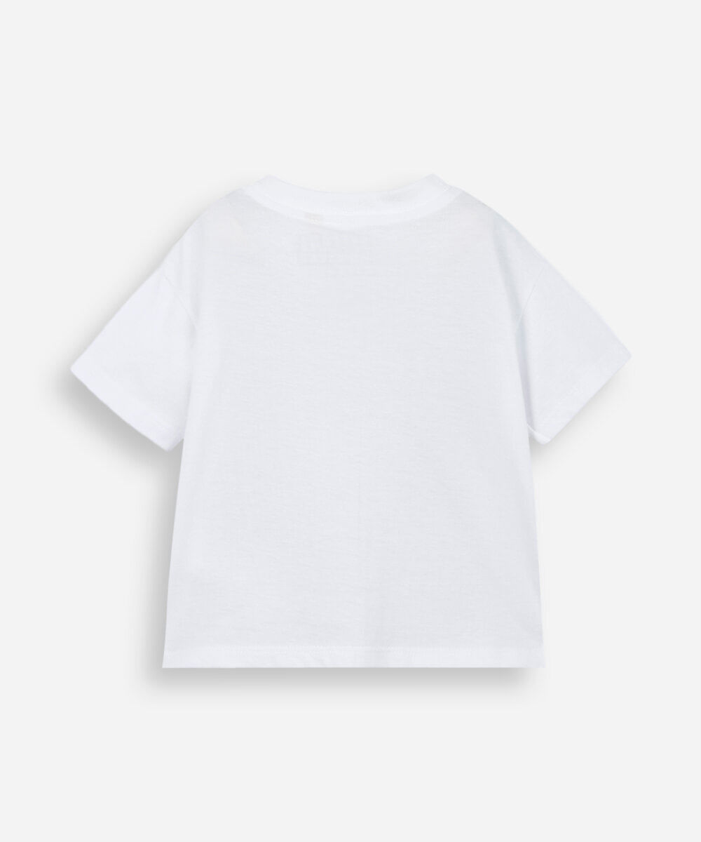 camiseta infantil squad baby marvel off white
