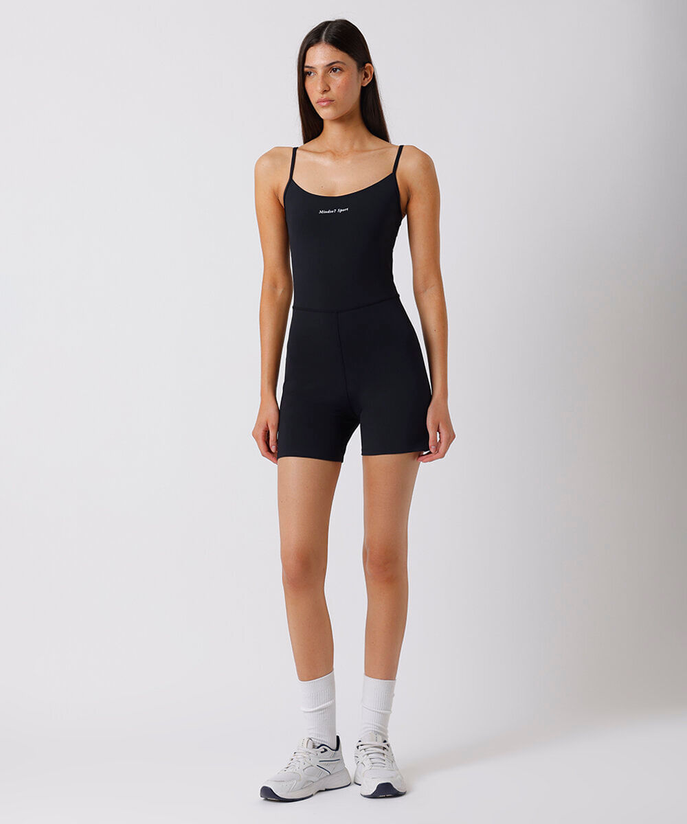 macaquinho curto feminino mindset sport preto