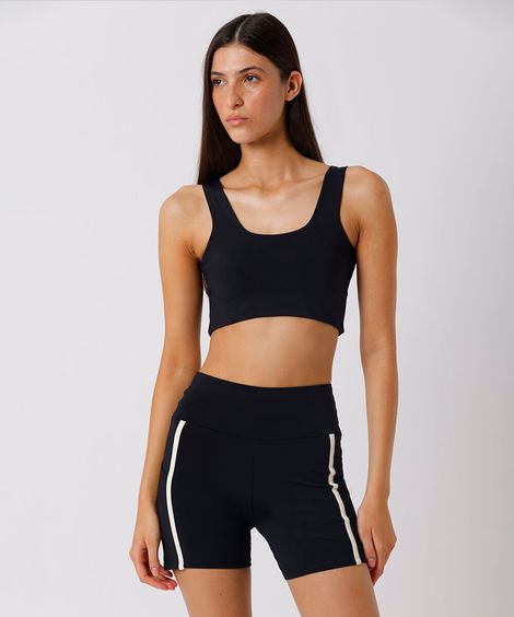 top alongado feminino mindset sport preto