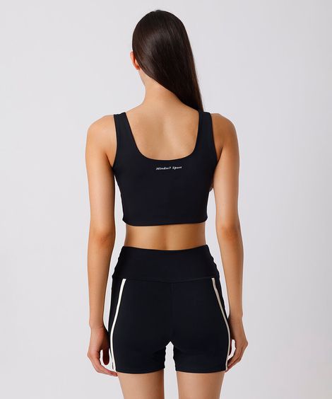 top alongado feminino mindset sport preto