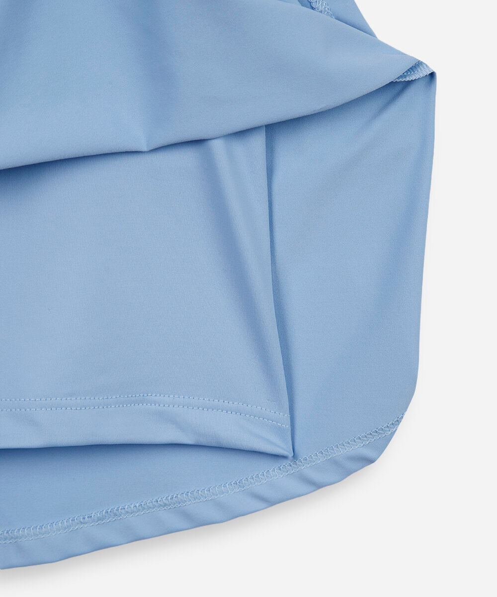 short saia infantil esportivo azul