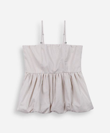 blusa juvenil balonê bege