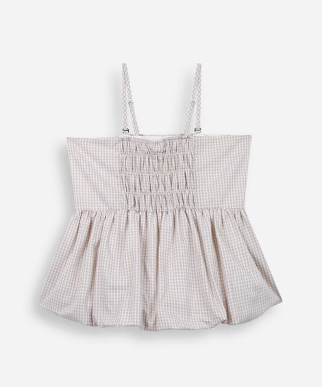 blusa juvenil balonê bege