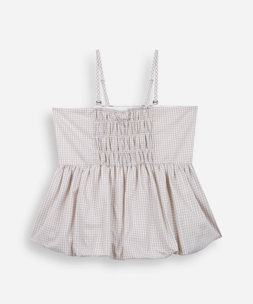 blusa juvenil balonê bege