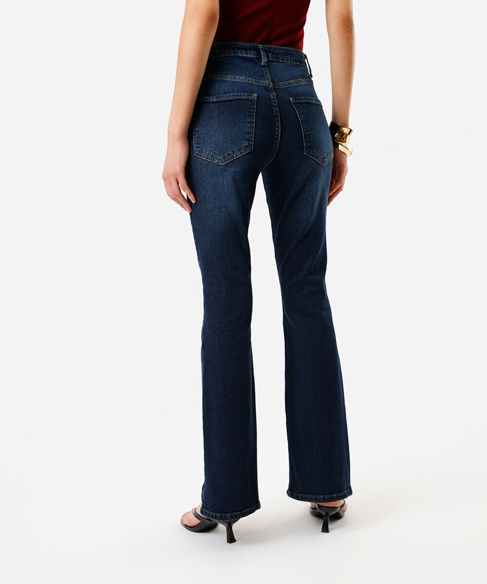 calça flare feminina jeans azul