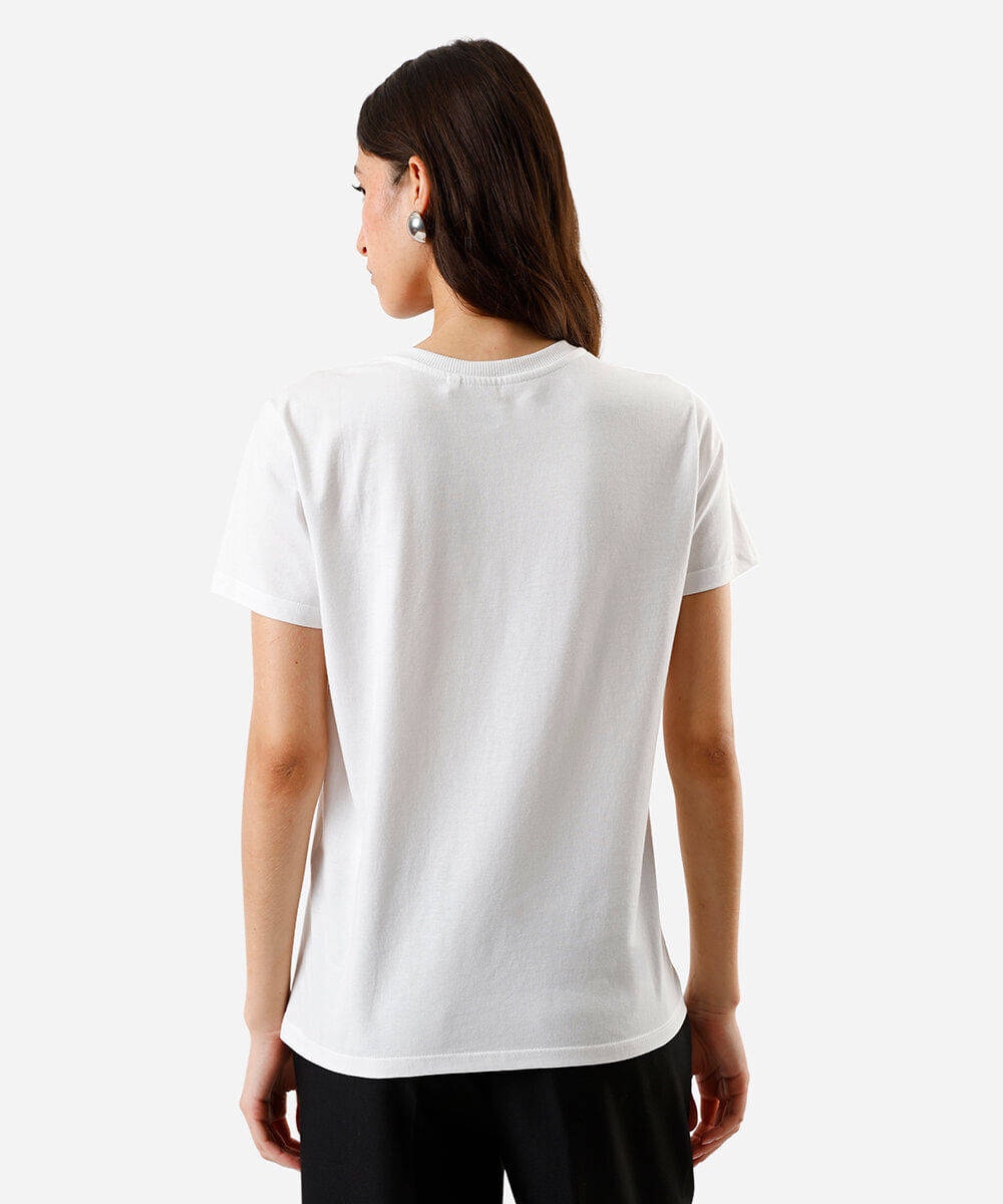 camiseta feminina manga curta matisse off white