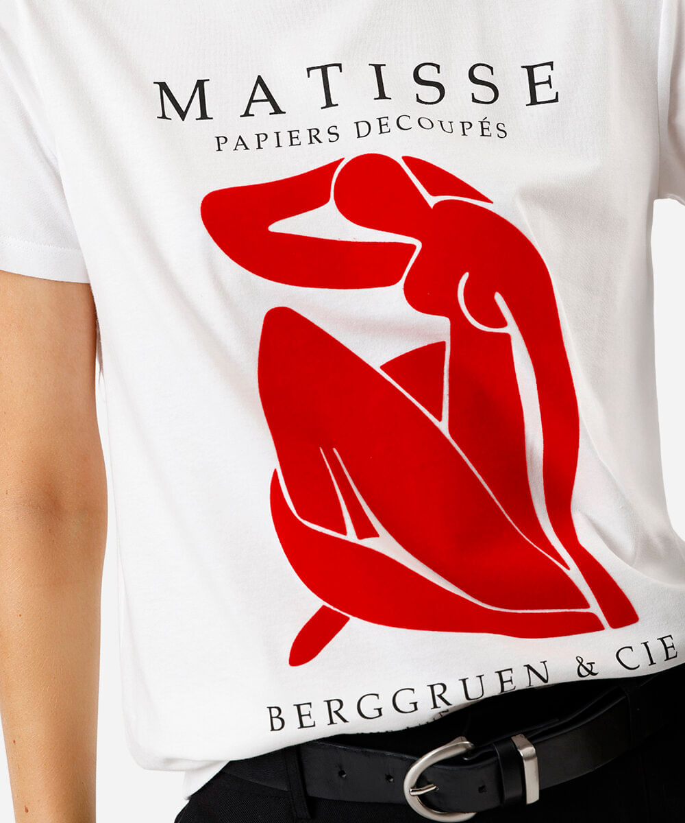 camiseta feminina manga curta matisse off white