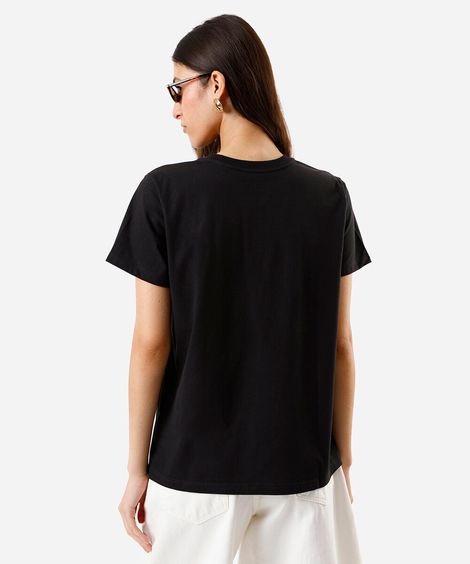 camiseta feminina regular caseiraholic preta