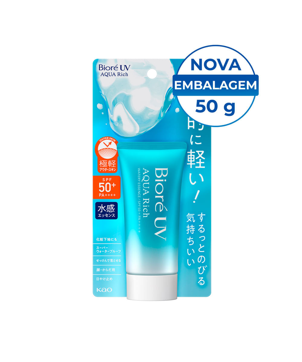 protetor solar facial bioré uv aqua rich watery essence 50g