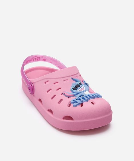 babuche infantil stitch rosa